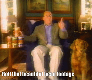 Screenshot from original "Roll that beautiful bean footage" commercial