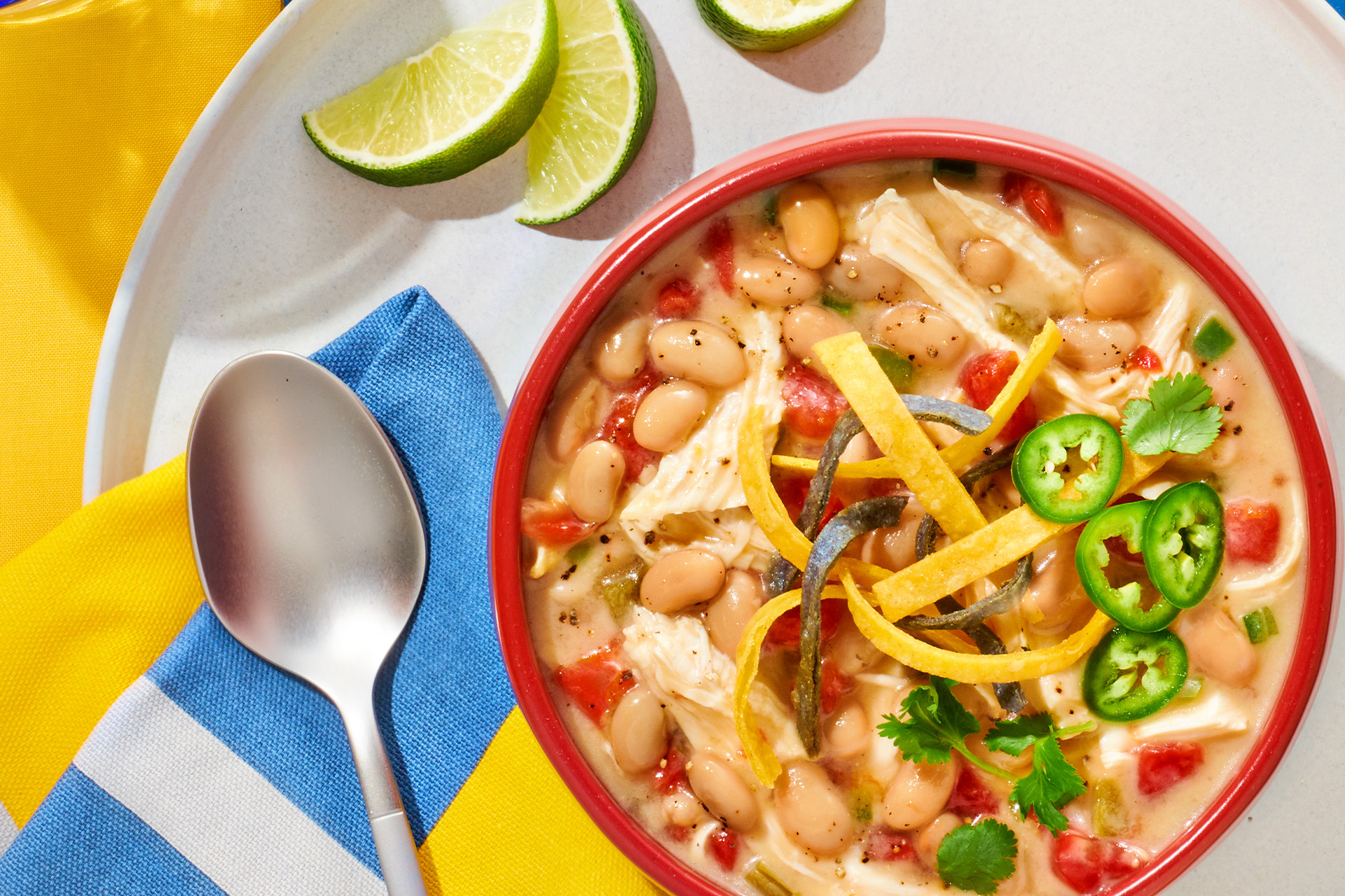 White Chicken Chili with Bush Beans