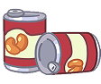 Cartoon bean cans