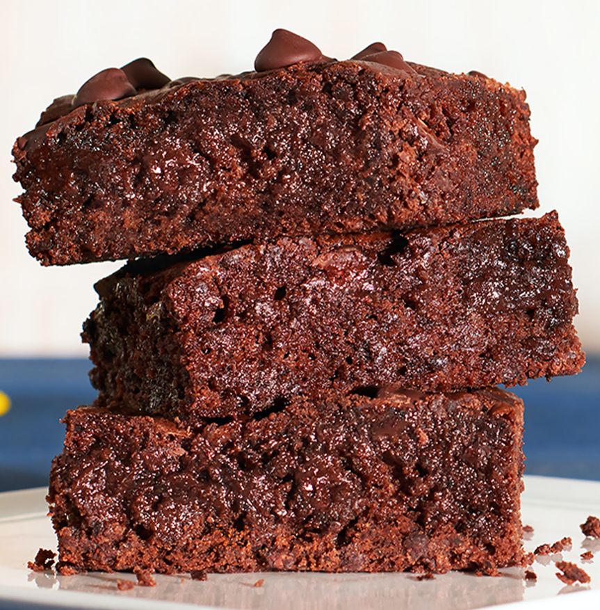Brownies de chocolate negro y frijoles negros