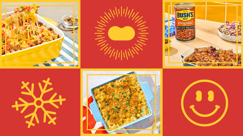 Checkered image with illustrations and recipe photos.