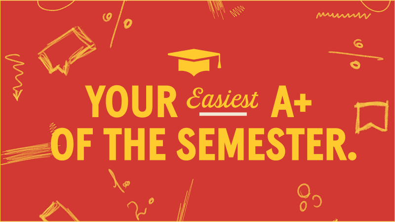 Your easiest A+ of the semester.