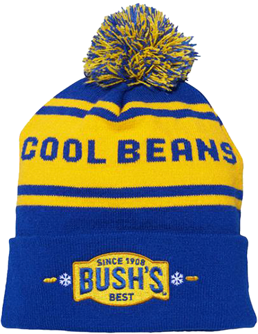 Bush's Beans "Cool Beans" winter beanie with pom.